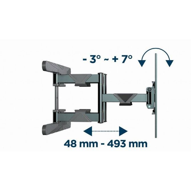 Gembird WM-80ST-01 gibljiv TV stenski nosilec  40”-80” 6
