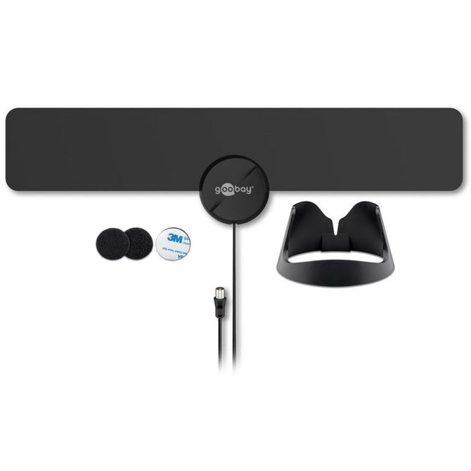 GOOBAY DVB-T2 FULL HD LTE/4G filter - aktivna ultraploska notranja TV antena 3