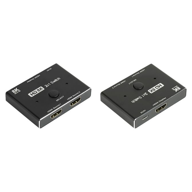 Dobre povezave HDMI 2.1 stikalo 2-smerno usmerjeno 8K pri 30 Hz 2