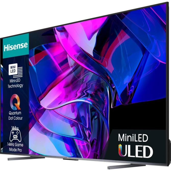 Televizor Hisense 100U7KQ, 254 cm (100), 4K ULED Mini LED, 144 Hz, VIDAA Smart TV, Dolby Vision Atmos 2