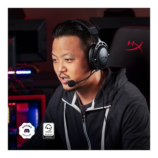 HP HyperX Cloud Alpha Gaming Headset - Over-Ear - schwarz/rot - 4