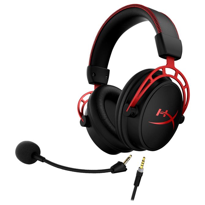 HP HyperX Cloud Alpha Gaming Headset - Over-Ear - schwarz/rot - 5