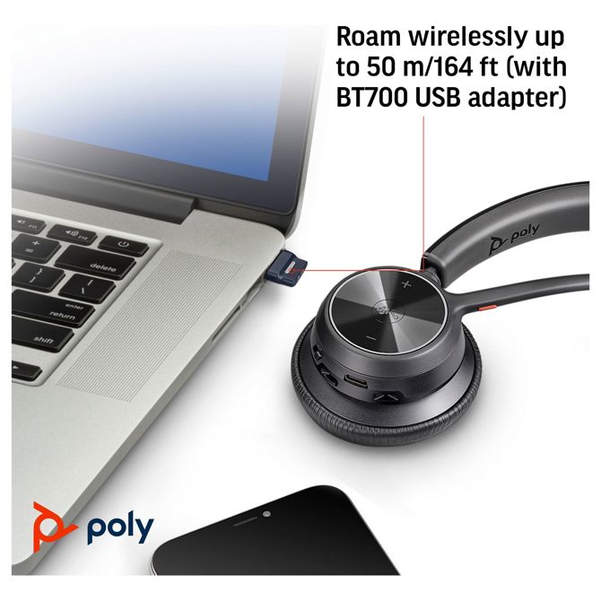 Slušalke HP Poly BT Voyager 4310 UC Mono USB-A Teams 3