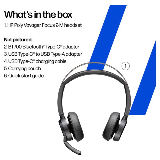 HP Poly BT slušalke Voyager Focus 2 UC USB-C/A Teams 4