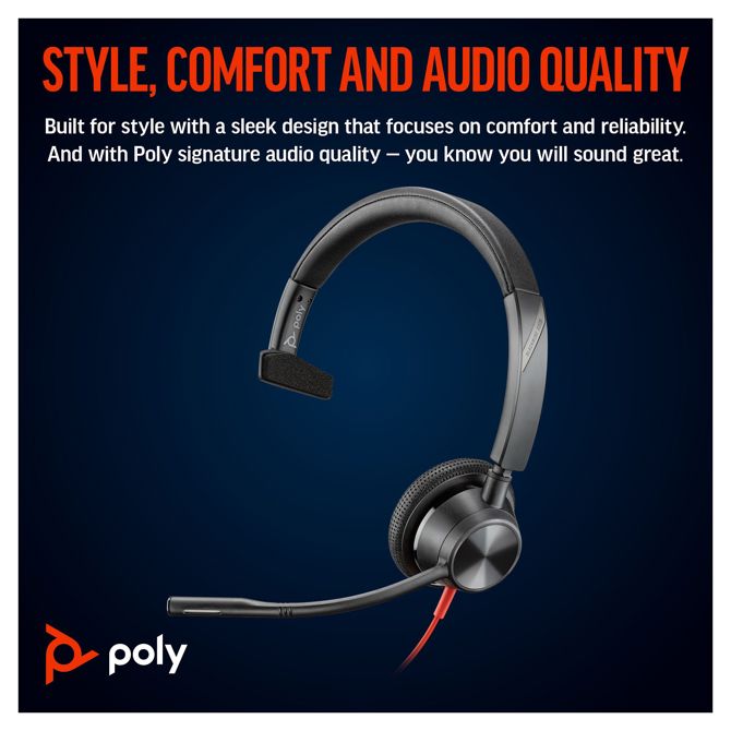Slušalke HP Poly Headset Blackwire C3315 Mono USB-C/A &; 3,5 mm 5