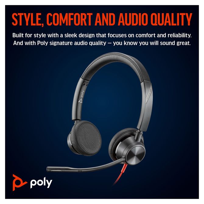 Slušalke HP Poly Headset Blackwire C3325 Stereo USB-C/A &; 3,5 mm 4