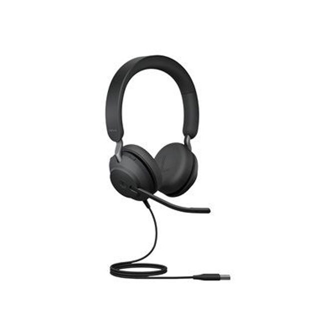 JABRA Evolve2 40 SE MS stereo slušalke on-ear, žične, USB-A, z zvočno izolacijo, certificirane za Microsoft Teams 2