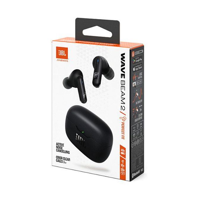 Slušalke JBL Wave Beam 2 aktivno odpravljanje šuma, Pure Bass zvok, Bluetooth 5.3, do 40 h predvajanja, črne 3