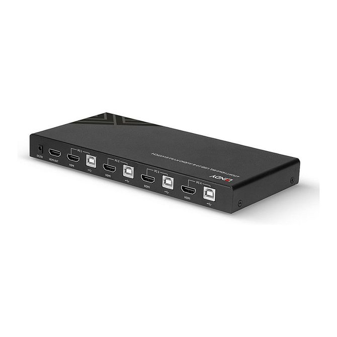 KVM/avdio/USB stikalo s 4 vrati Lindy 2