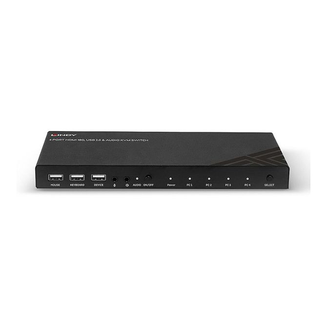 KVM/avdio/USB stikalo s 4 vrati Lindy 3