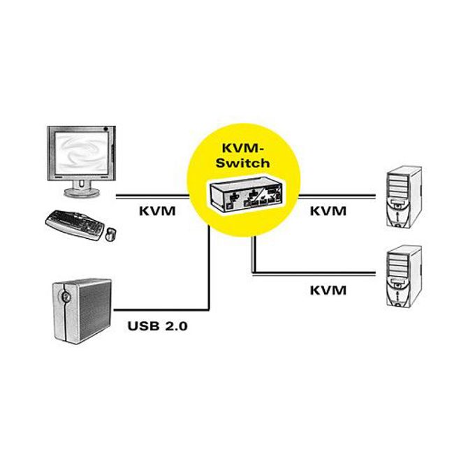 KVM ROLINE DisplayPort USB 2.0 5