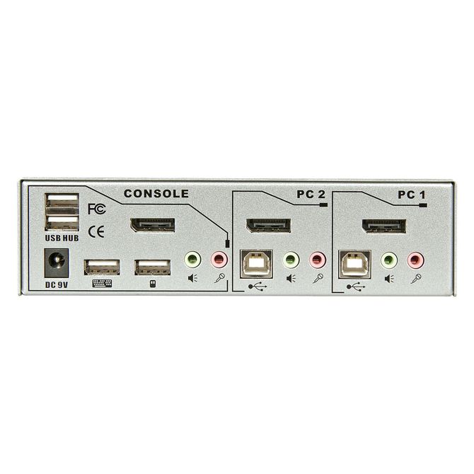 KVM stikalo Pro 2 vrata DisplayPort 1.2 USB 2.0 in zvok 2