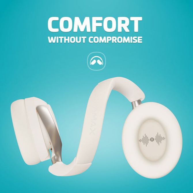 Brezžične ANC Bluetooth slušalke LAMAX HighComfort2 ANC White, 57 h baterija, Bluetooth 5.4, bele barve 3