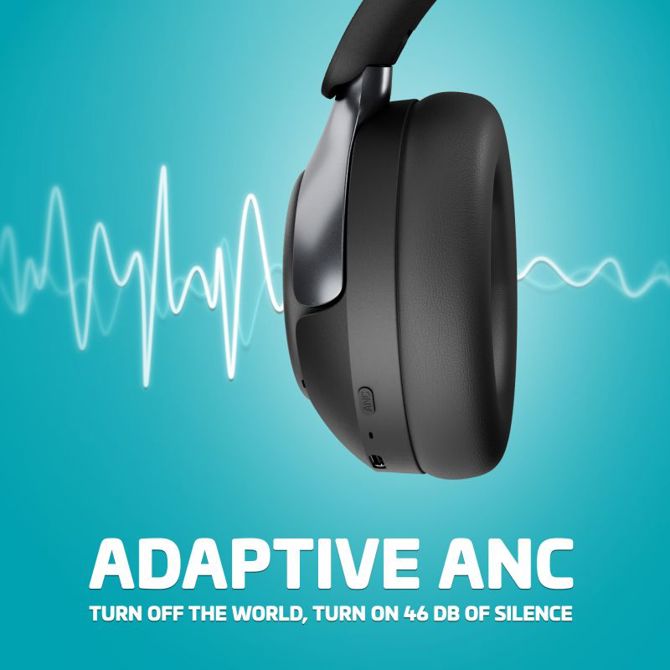 Brezžične ANC slušalke LAMAX HighComfort2 ANC, Bluetooth 5.4, 40 mm pretvorniki, do 57 ur, črne barve 2