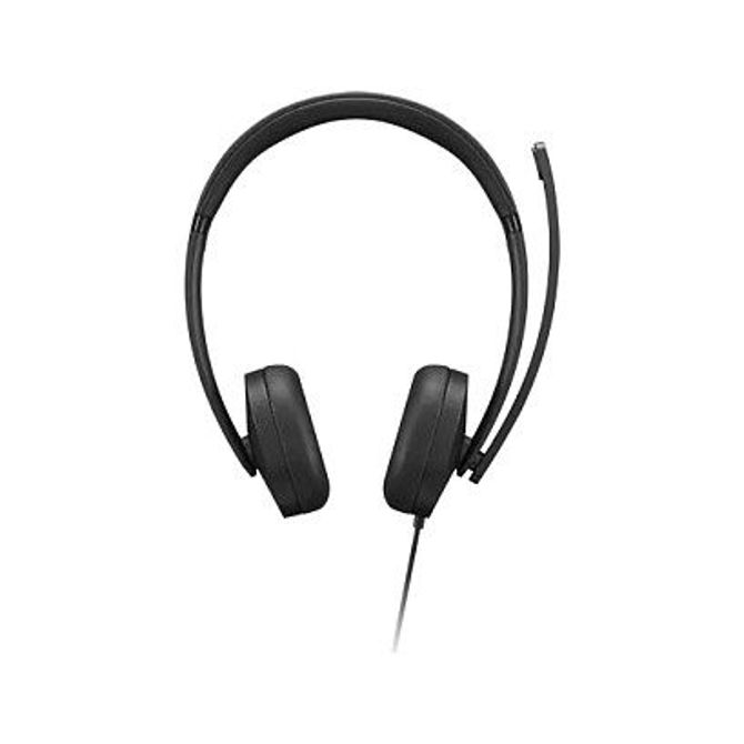 Slušalke Lenovo USB-A 2. generacije z mikrofonom, naglavni trak, zložljive, črne, žično povezovanje 3