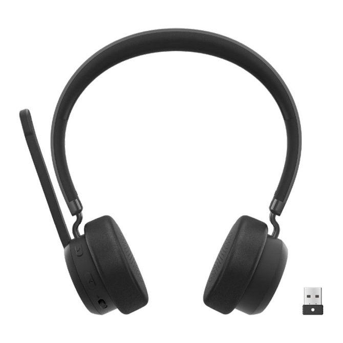 Slušalke Lenovo VoIP brezžične binauralne, Bluetooth 5.3, odpravljanje šumov, do 60 h avtonomije, hitro polnjenje 4