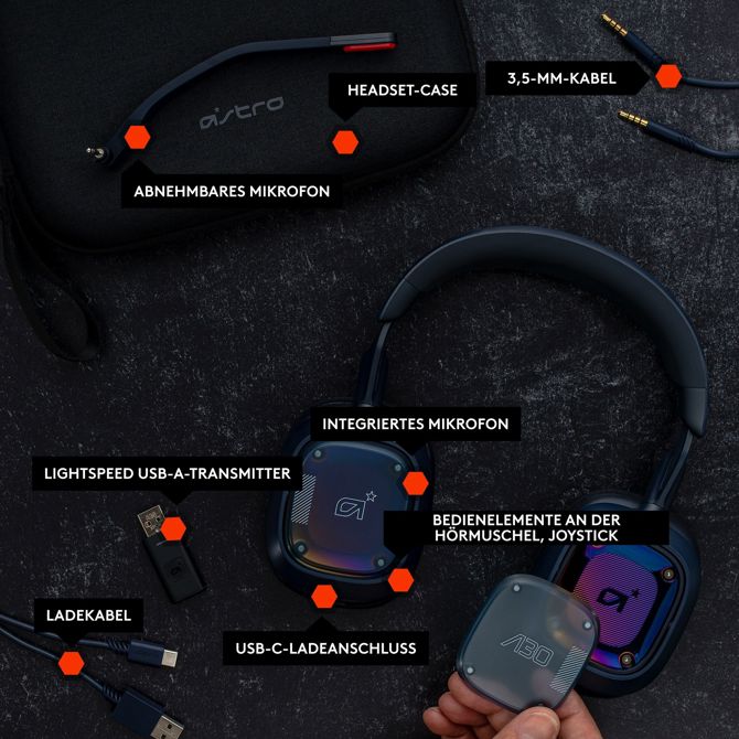 Slušalke Logitech A30 NAVIJA/RDEČA 6