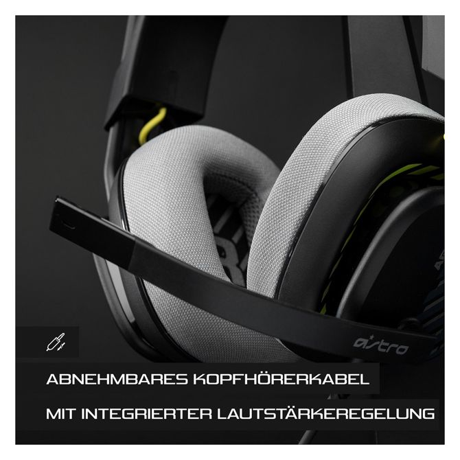 Slušalke Logitech Astro Gaming A10 Gen 2, žične, polne velikosti, 3,5 mm vtičnica, črne 4