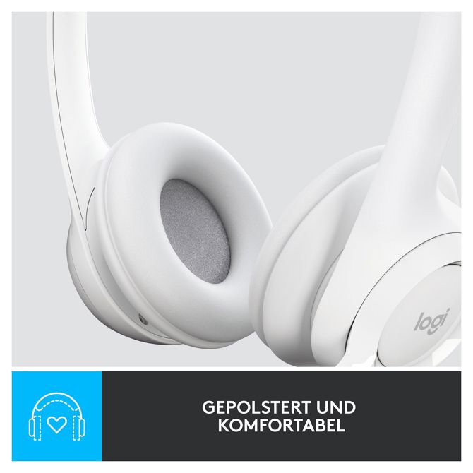 Slušalke LOGITECH H390 za ušesne žične USB-A umazano bele barve 5
