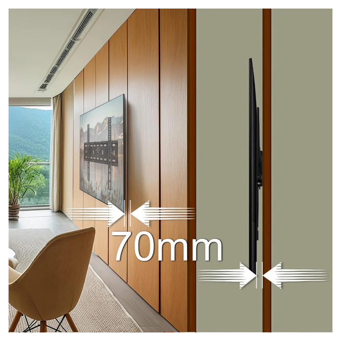 Nosilec za TV Maclean MC-778, 26–65, VESA do 400x400, naklon ±15°, nosilnost 45 kg 3