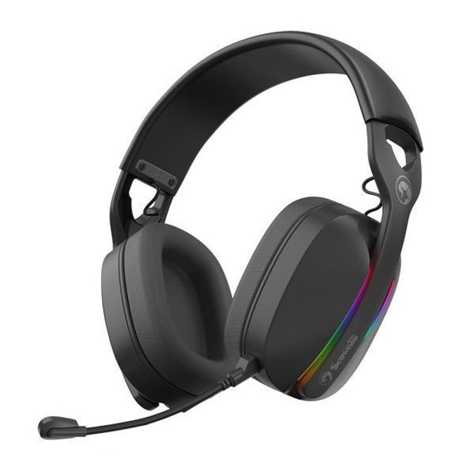 Marvo Pulz 70W HG9086W brezžične gaming RGB slušalke (črne) + kabel 3 načini priklopa 2