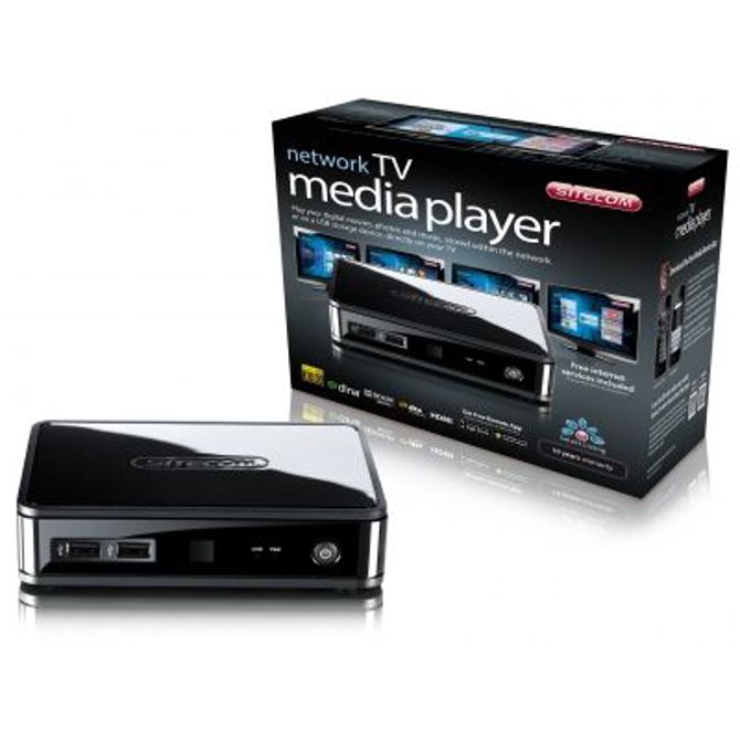 SITECOM MD-273 Network TV Media Player - Full HD 1080p, DTS, Dolby, DLNA, Ethernet, Remote - Sm 3