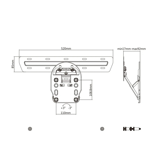 Nosilec za QLED TV Maclean MC-806 49''- 65'' rst4778 6