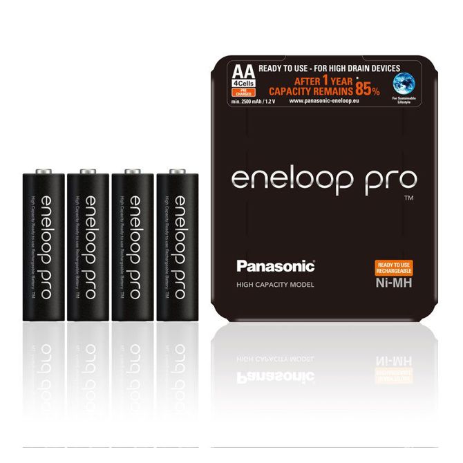 Panasonic Eneloop PRO polnilne baterije AA 2500 mAh v drsnem pakiranju 3