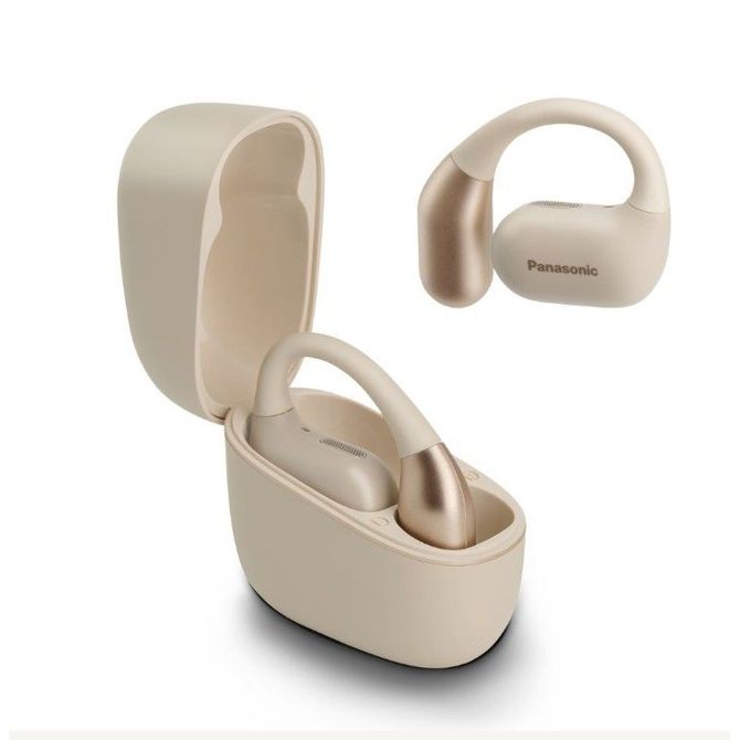 TWS slušalke Panasonic RB-F10DE-C, odprt dizajn nad sluhovodom, Bluetooth 5.4, 7+18 h baterije, IPX4, bež 3