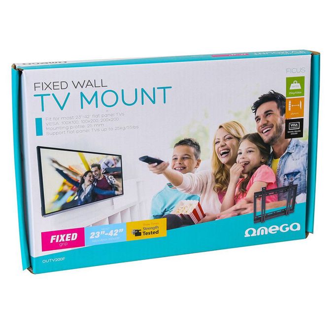 PLATINET OMEGA OUTV200F nosilec za TV sprejemnik, 23-42, fiksni, do 25kg, VESA standard do 200x200, jeklo, črn 3