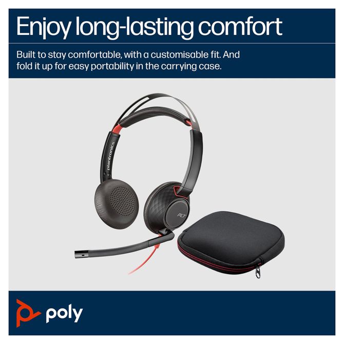 Slušalke POLY BLACKWIRE 5220 STEREO 3