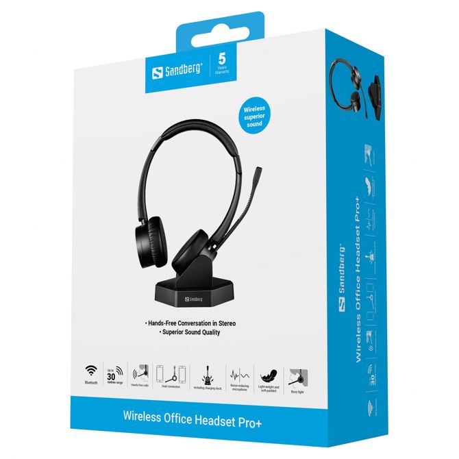 Brezžične slušalke Sandberg 126-18 Bluetooth pisarniške slušalke Pro+ 3
