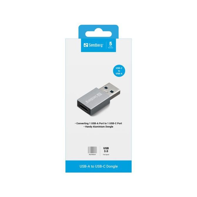 Sandberg USB-A v USB-C Dongle vmesnik 3