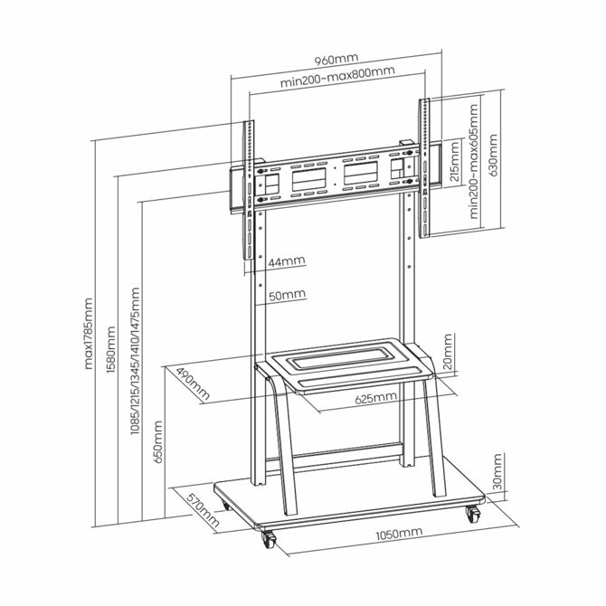 Samostoječi nosilec SBox za TV FS-1035 6