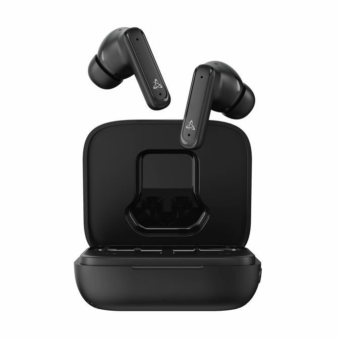 Slušalke  SBOX črne bluetooth z mikrofonom ANC LCD zaslon EB-TWS08-B 3