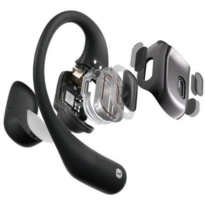 Brezžične slušalke Shokz OpenFit črne Bluetooth s kostno prevodnostjo 3