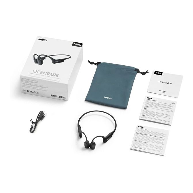 Brezžične slušalke Shokz OpenRun Mini Black Bluetooth za kostno prevodnost 5