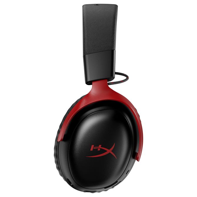 Slušalke HyperX Cloud III S Wireless, brezžične, Bluetooth 5.3, 120 ur baterije, DTS Headphone:X, snemljiv mikrofon, rdeče-črne 6