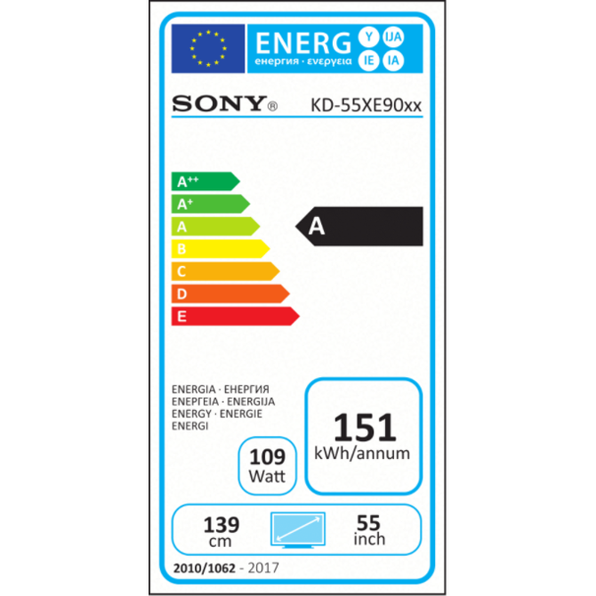 Televizor Sony KD-55XE9005B 55'' (140 cm) 4K Smart TV 4