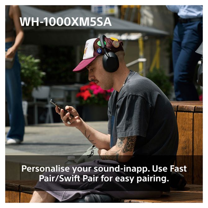 Slušalke Sony WH-1000XM5SA napredno odpravljanje šumov, brezžične, Bluetooth 5.2, 30 ur delovanja, črne 3