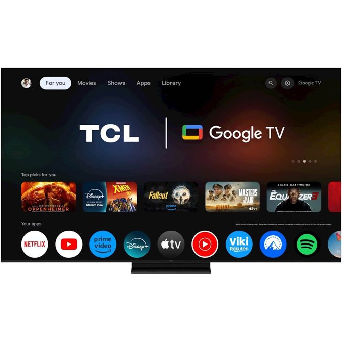 Televizor TCL 55C71K 139 cm (55''), 3840 x 2160 (4K UHD), QD-Mini LED HDR PREMIUM, Google TV, 144Hz, Ozvočeno z Bang & Olufsen 55C71K 4