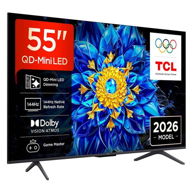 Televizor TCL 55P8L QD-Mini LED, 4K, 144 Hz, Dolby Vision, Google TV 4