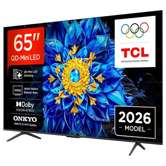 Televizor TCL 65P8L 4K QD-Mini LED, 144Hz, Dolby Vision, ONKYO zvok, Google TV 6