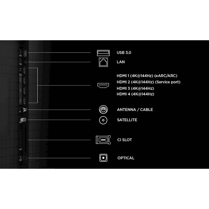 Televizor TCL 65C8L Mini LED, 4K, 144 Hz, Bang & Olufsen zvok, Google TV 3