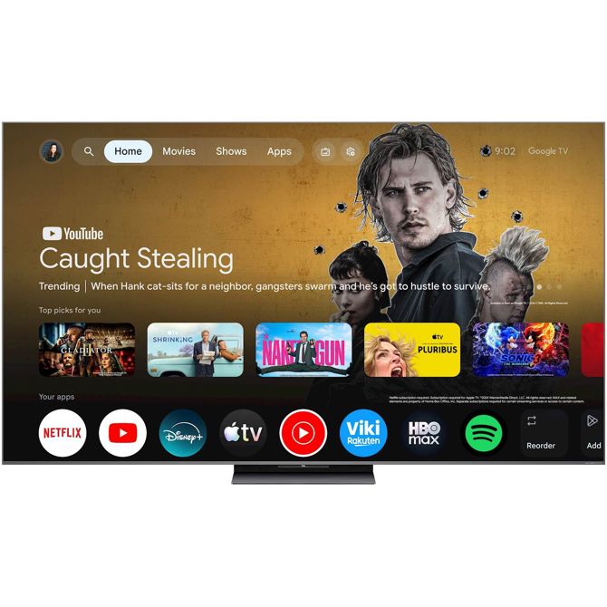 Televizor TCL 65C8L Mini LED, 4K, 144 Hz, Bang & Olufsen zvok, Google TV 6