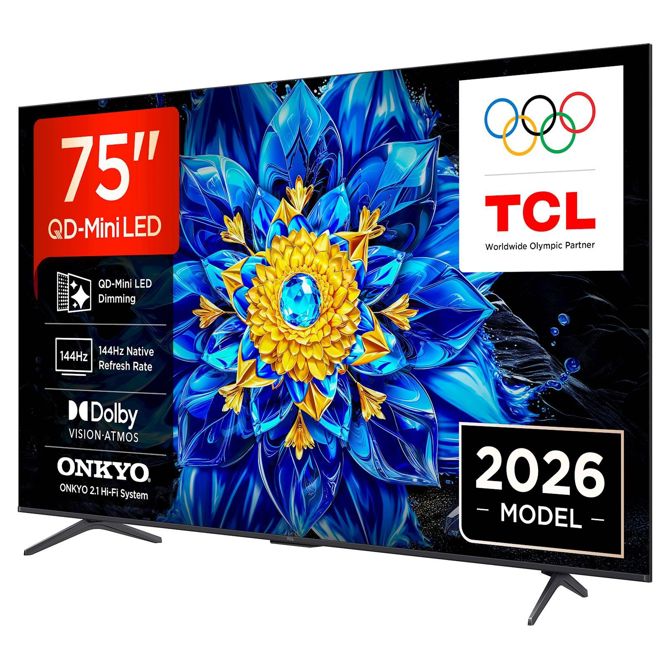 Televizor TCL 75P8L QD-Mini LED 4K, 144 Hz, Dolby Vision, ONKYO zvok, Google TV 4