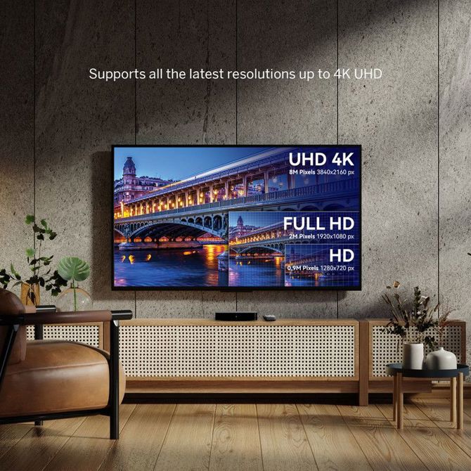 Multimedijski predvajalnik THOMSON STREAMING BOX 240, 4K UHD, Google TV, Wi-Fi, Bluetooth, Dolby Audio, Chromecast, črn (Premium Black) 4