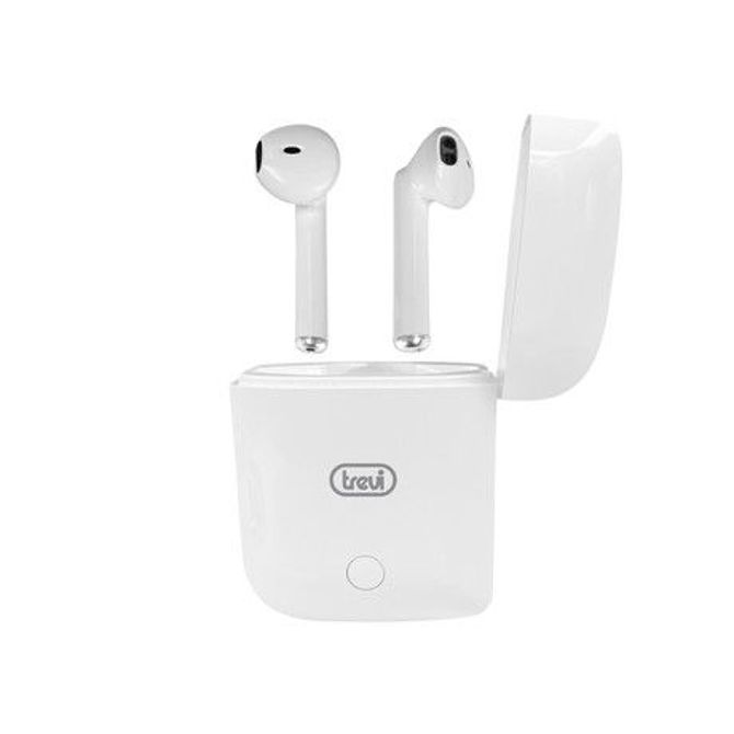 TREVI HMP 12E20 AIR mini Bluetooth 5.1 slušalke z mikrofonom, TWS, polnilna enota, touch kontrola, bele 3