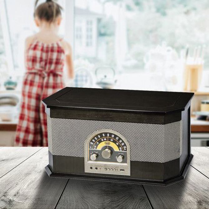 TREVI TT 1040 BT Gramofon s tehnologijo Bluetooth, USB, AUX-IN, AM/FM, črn 2