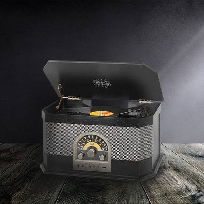 TREVI TT 1040 BT Gramofon s tehnologijo Bluetooth, USB, AUX-IN, AM/FM, črn 3